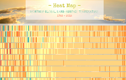 Global Land Temperatures Heat Map
