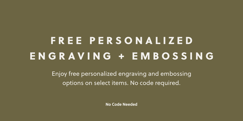 Free personalization on Fossil.com with this coupon. Free watch & jewelry engraving and free embossing on leather items. No code required.